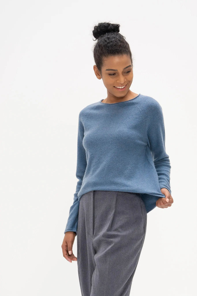 Fibflx Women's Boat Neck Cashmere Sweater