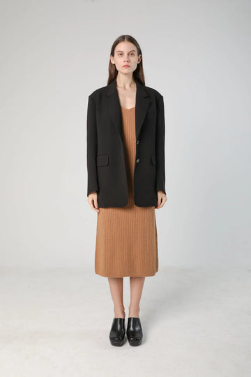 fibflx women's clothes boyfrined blazer business casual oversized blazer jacket black