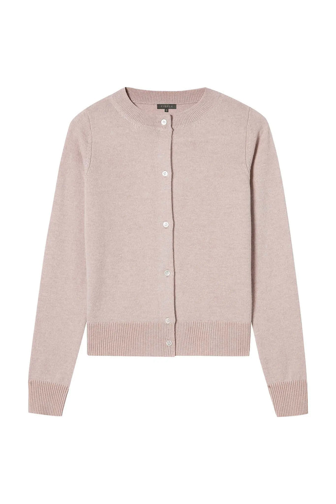 Fibflx Crewneck Cardigan in Cashmere and Wool