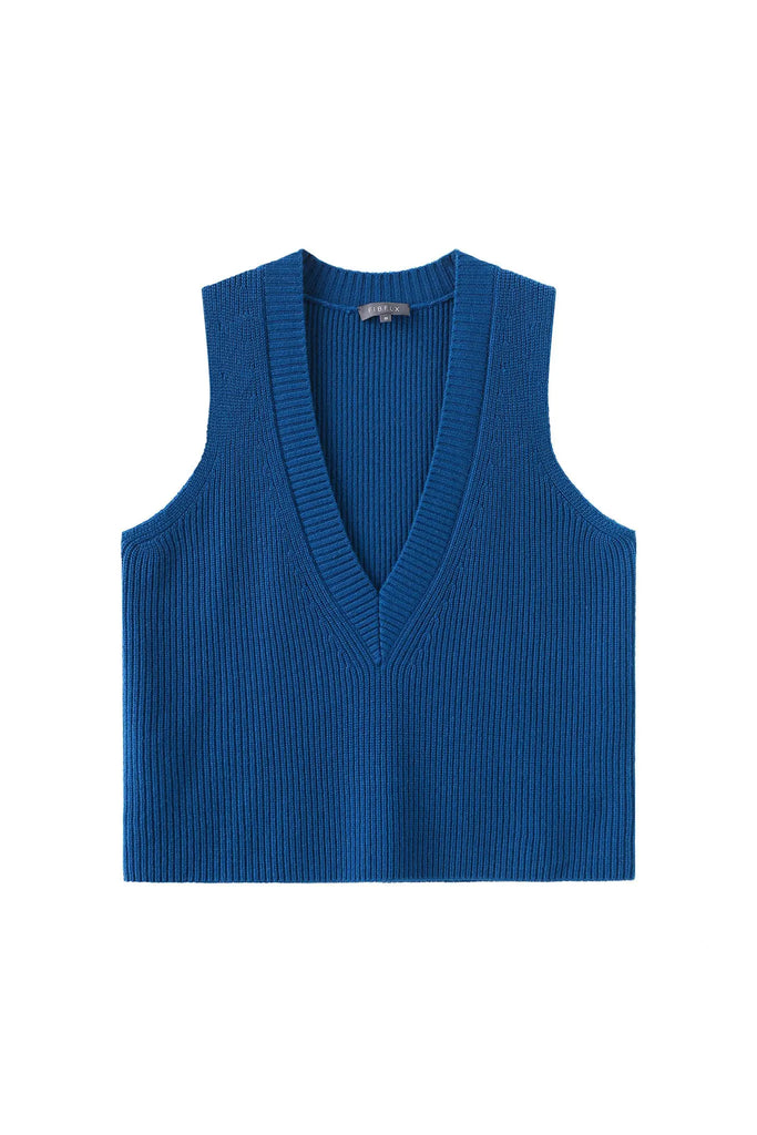 Fibflx women's clothes 100% wool deep v neck sweater vest deep plunge neckline knitted top spring fall winter layering gift white