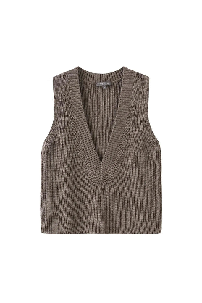 Fibflx women's clothes 100% wool deep v neck sweater vest deep plunge neckline knitted top spring fall winter layering gift white