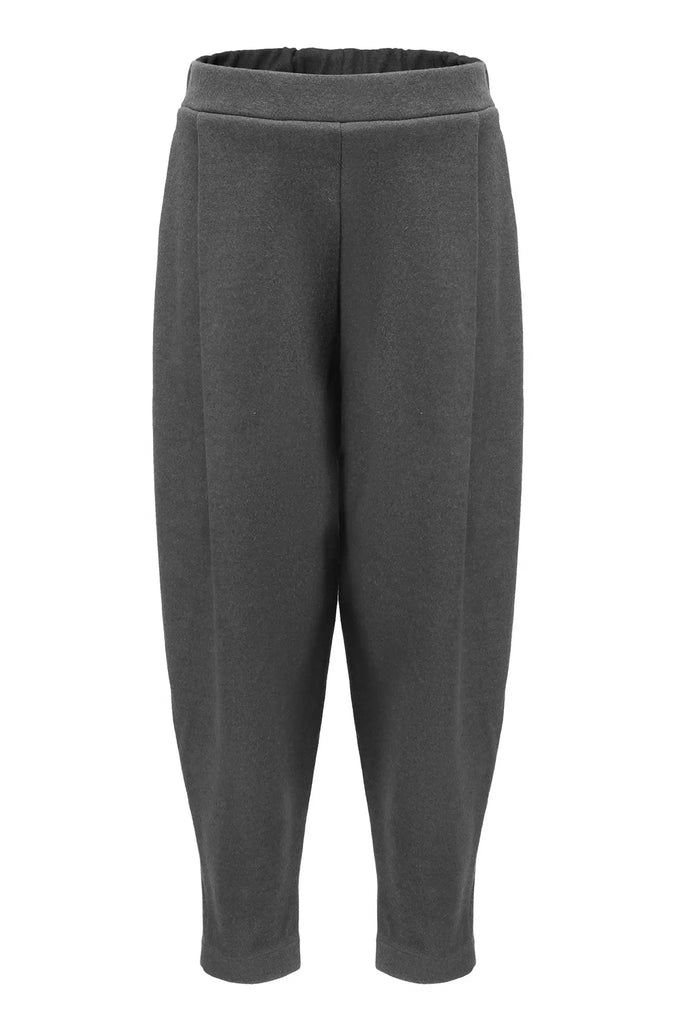 Fibflx women's clothes warm winter pants high waist carrot pants grey