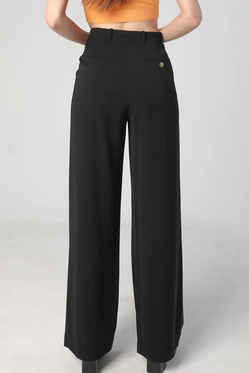 fibflx women's clothes high waisted wide leg pants full length extra long pants black