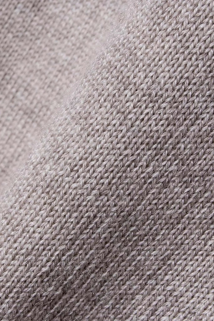 Merino Wool Mock Neck Sweater Barley Beige