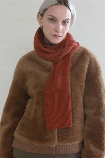 cashmere and merino wool blend scarf orange winter accessory women's gift