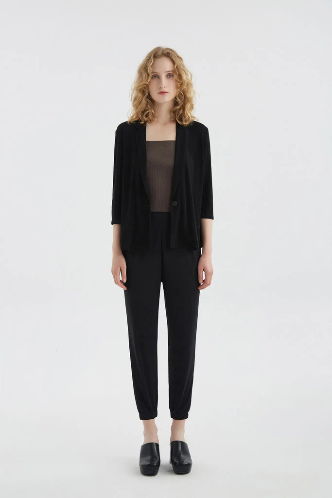 fibflx women's clothes spring summer fall silk blazer black