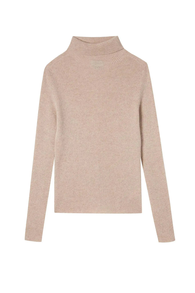 Fibflx Women's Slim Cashmere Turtleneck Sweater