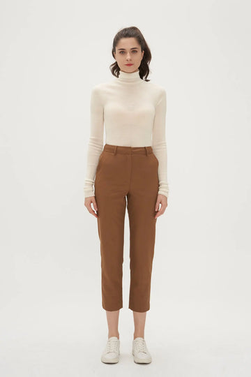 Fibflx Women's Slim Seamless Wool Turtleneck Sweater