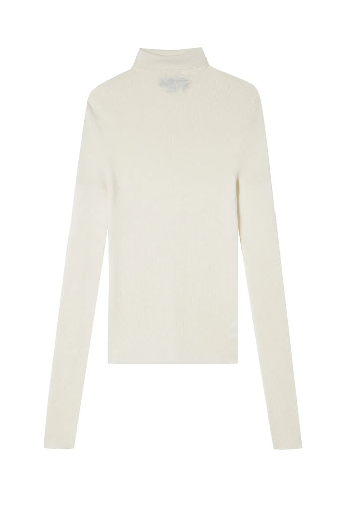 Fibflx Women's Slim Seamless Wool Turtleneck Sweater