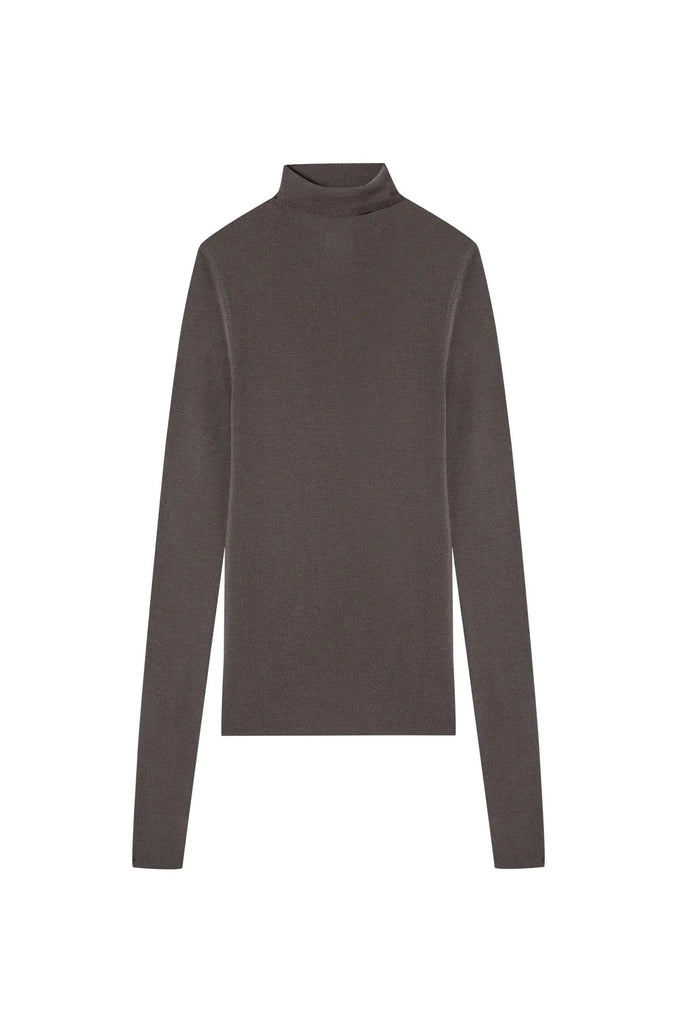 Fibflx Women's Slim Seamless Wool Turtleneck Sweater