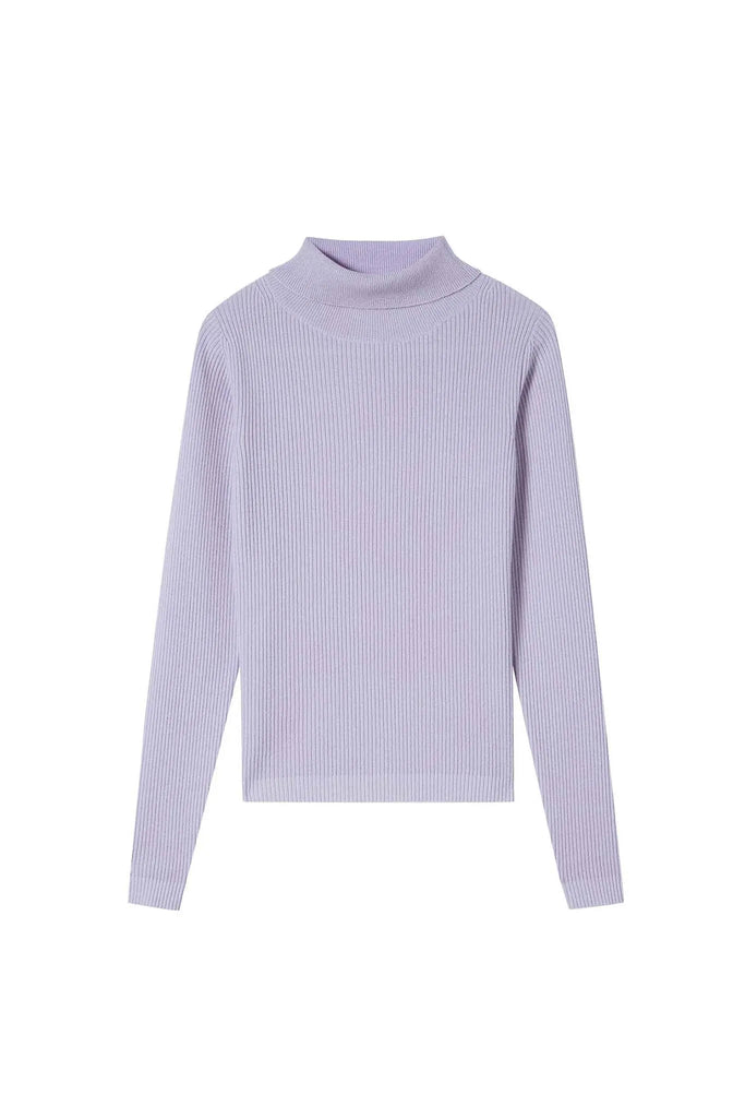 Fibflx Women's Slim Turtleneck Sweater in Cashmere and Wool