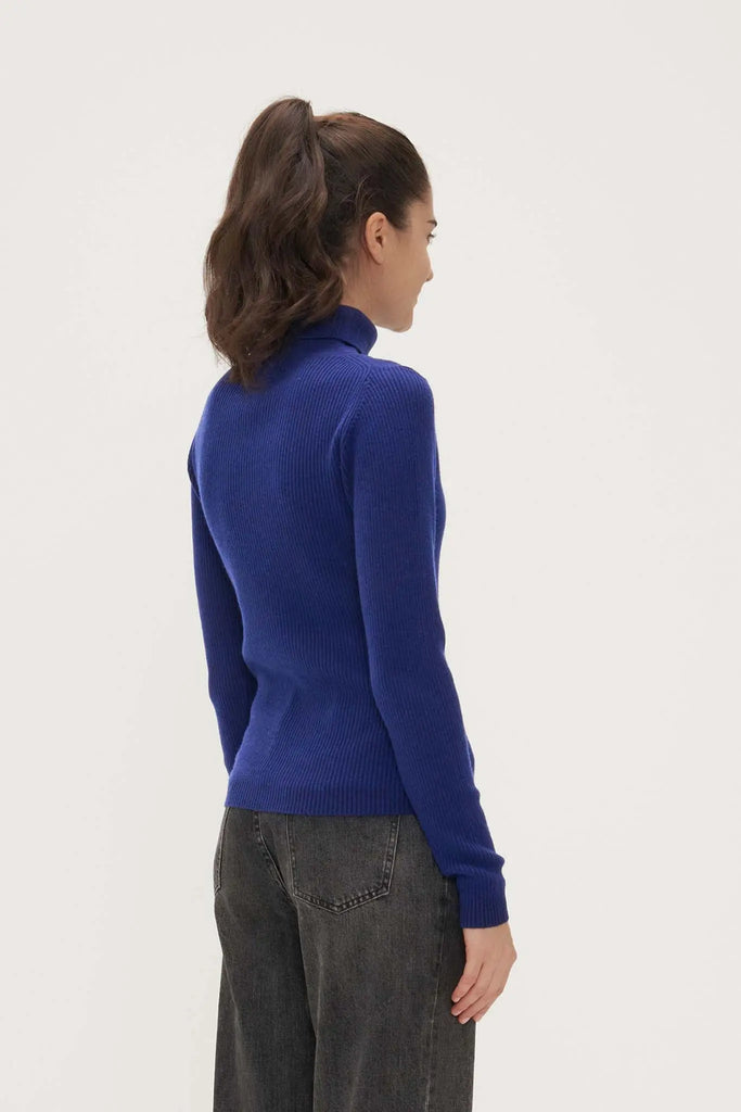 Fibflx Women's Slim Turtleneck Sweater in Cashmere and Wool