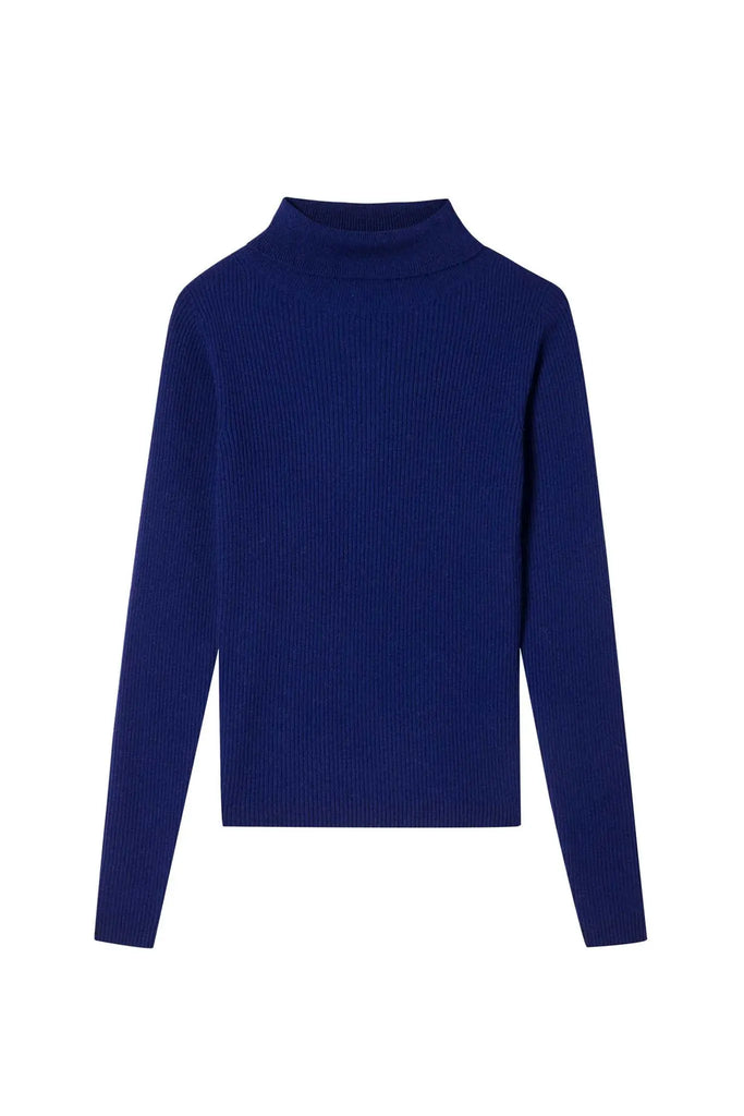 Fibflx Women's Slim Turtleneck Sweater in Cashmere and Wool