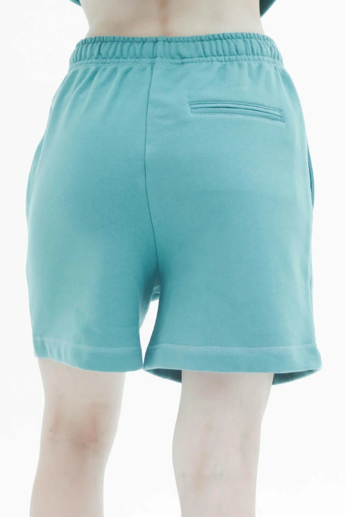 fibflx women's clothes sweat shorts terry cotton drawstring pull up work out shorts casual green