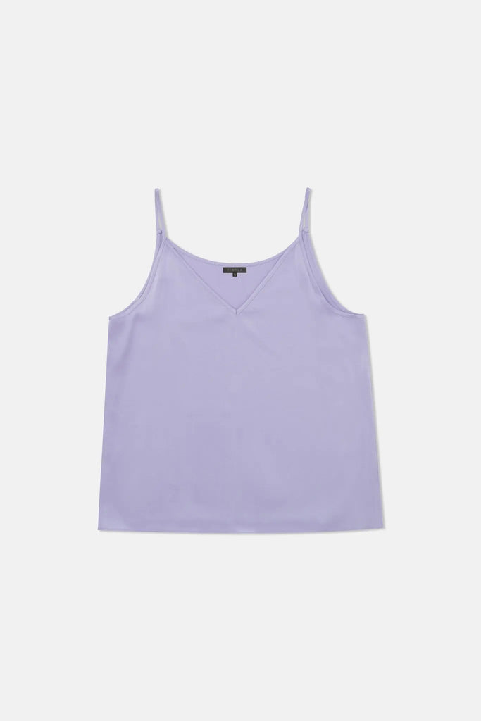 fibflx women's clothes summer silk fabric v neck silk camisole purple