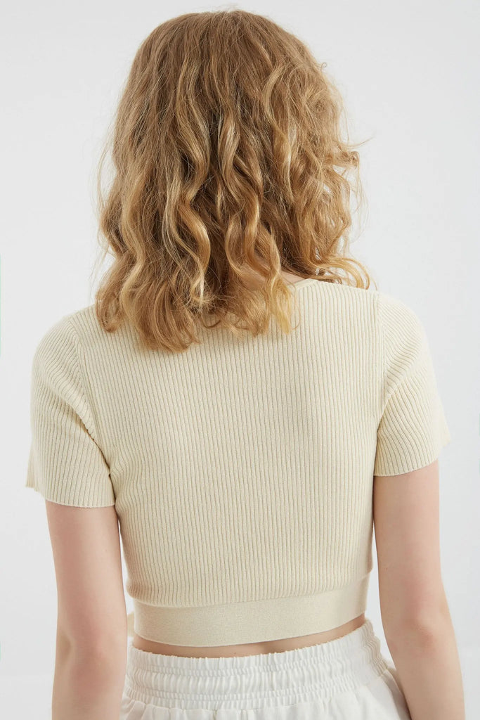 fibflx women's summer clothes wrap top t shirt white v neck white cream ivory wool viscose polyester