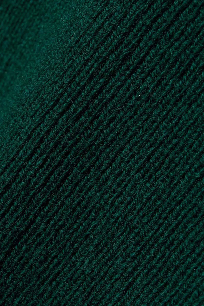 Fibflx V-Neck Sweater in Cashmere and Wool Green